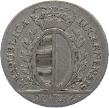 Luzern 20 Batzen 1795 (Halber Neutaler)